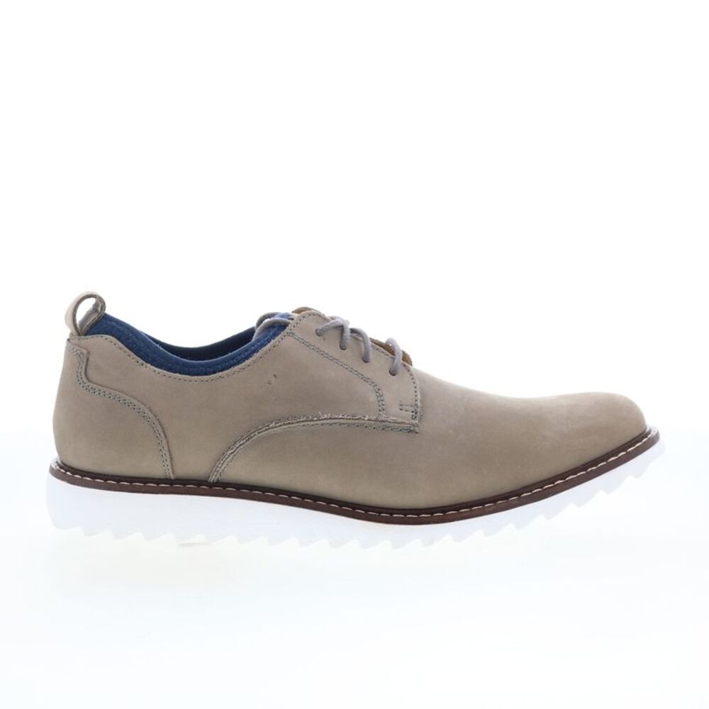 Johnston & Murphy Mens Dun Plain Toe Gray Shoes (NWT)